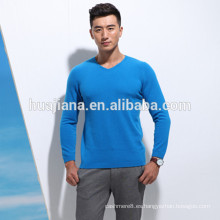 suéter 100% cashmere con cuello en V para hombre